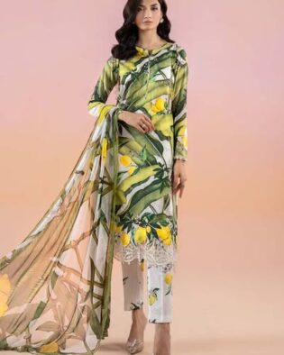 MARIA B M PRINT LAWN COLLECTION 2025 Green