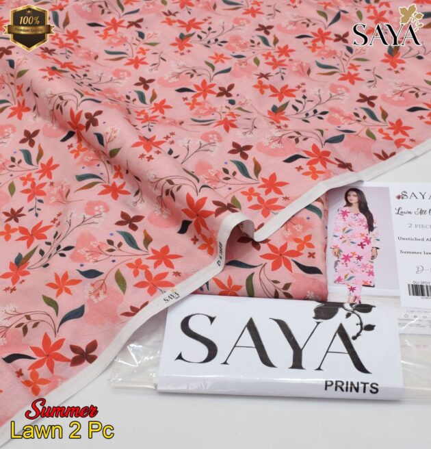 SAYA BRAND LUXURY CAUSAL 2PC COLLECTION Pink Gagri