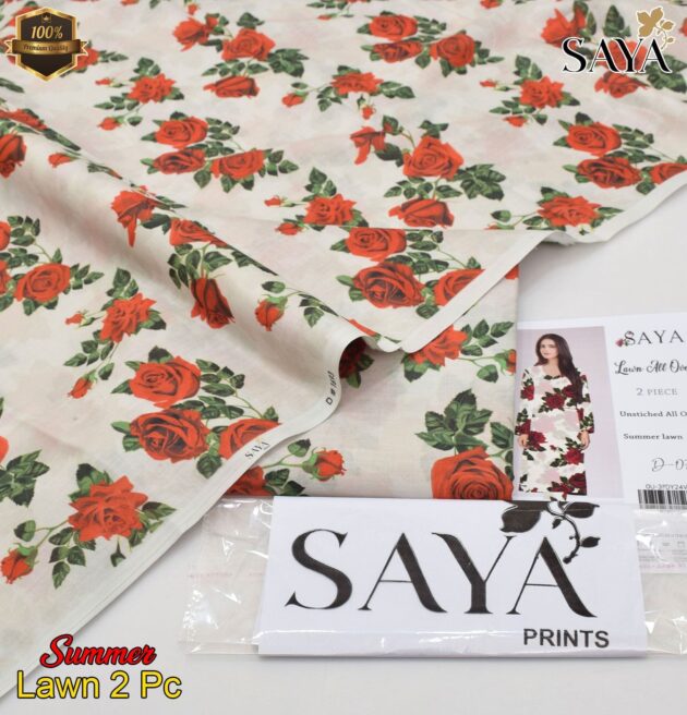 SAYA BRAND LUXURY CAUSAL 2PC COLLECTION Orange & Cream