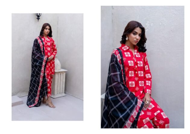 SALINA BY REGALIA TEXTILE LUXURY SUMMER SEASON NEW ARRIVAL Red