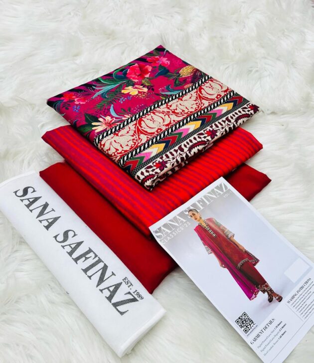 100% Original  Sana Safinaz Lawn 3pc