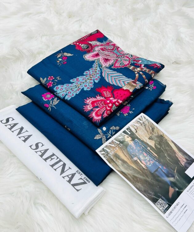 100% Original  Sana Safinaz Lawn 3pc - Image 4