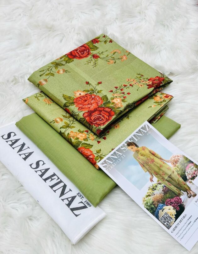 100% Original  Sana Safinaz Lawn 3pc - Image 5