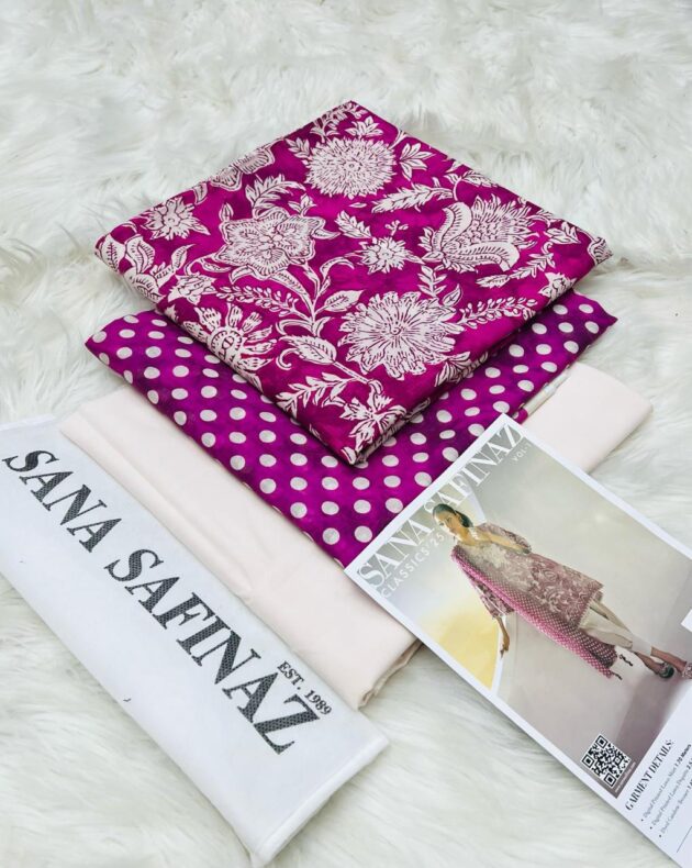 100% Original  Sana Safinaz Lawn 3pc - Image 6