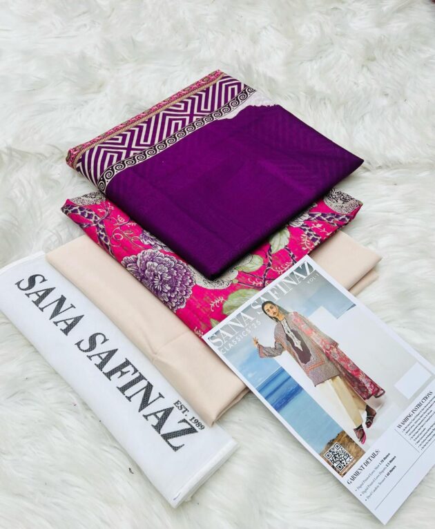 100% Original  Sana Safinaz Lawn 3pc - Image 7