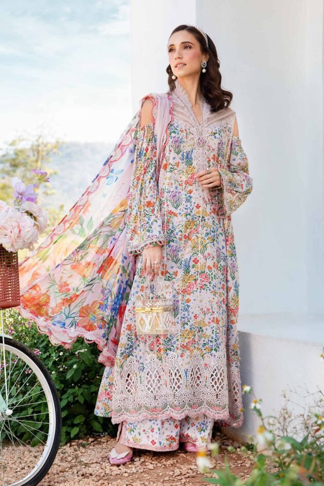 MARIA B M PRINT LAWN COLLECTION 2025 Color 1