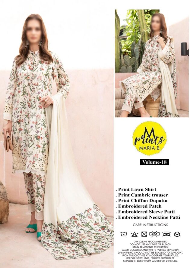 MARIA B M PRINT LAWN COLLECTION 2025 Color 5