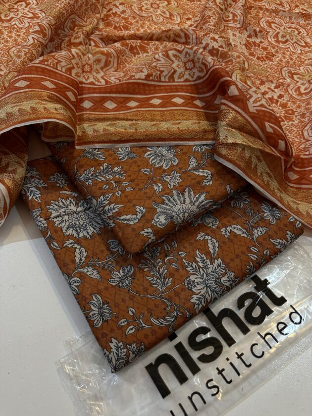 Printed 3pc collection Nishat - Image 9