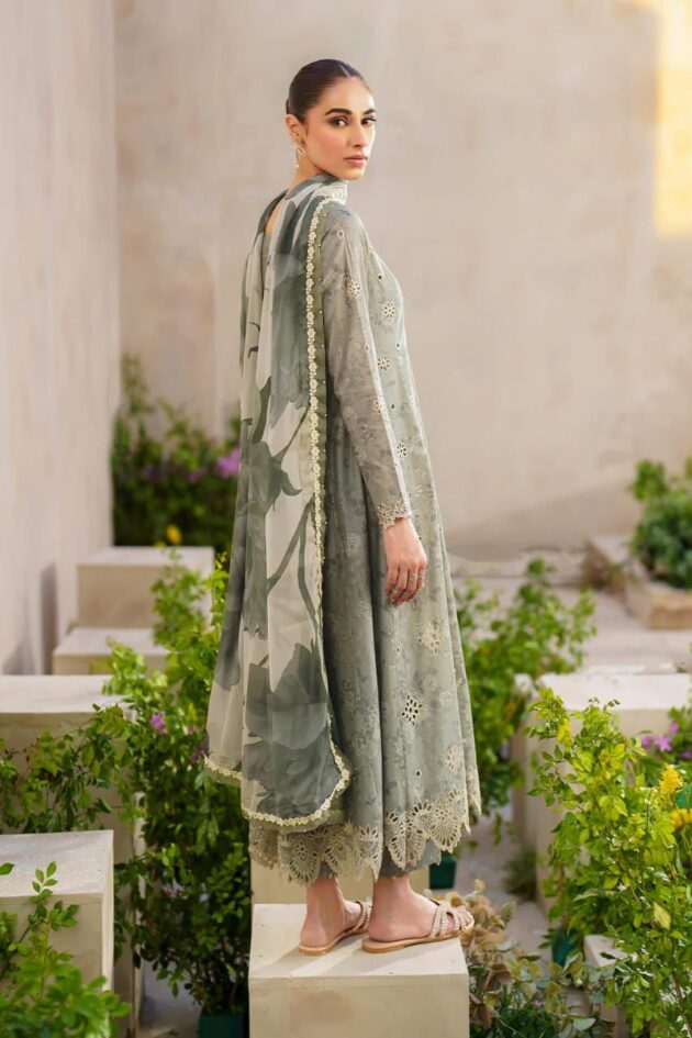 lawn chikankari embriodered luxury unstiched 3pc - Image 2