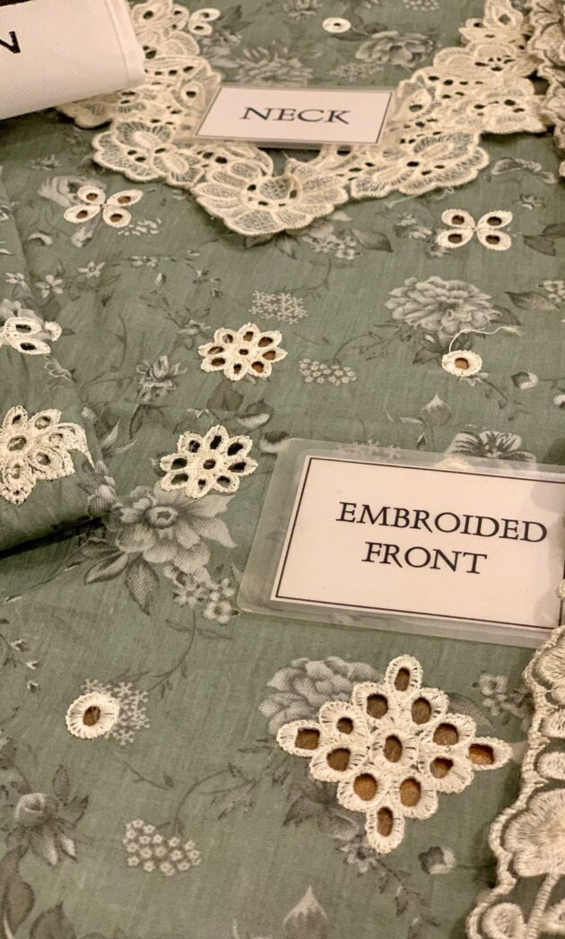 lawn chikankari embriodered luxury unstiched 3pc - Image 3