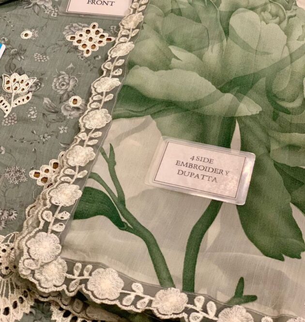 lawn chikankari embriodered luxury unstiched 3pc - Image 4