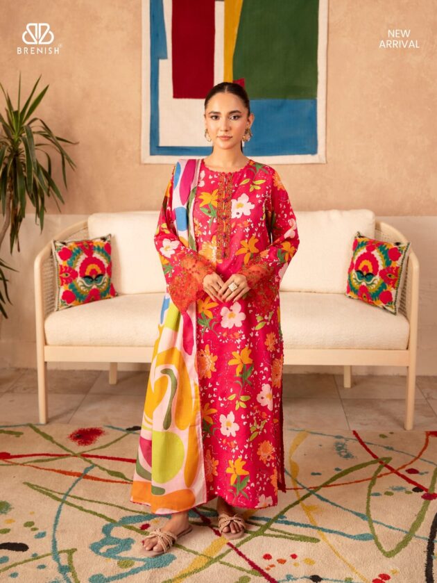 100% Original Gull Jee Karigari Lawn 3pc