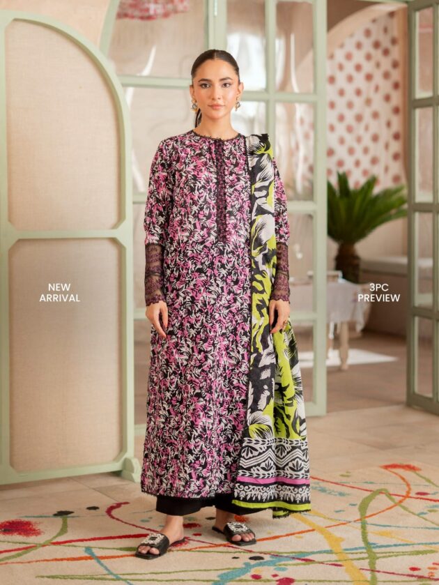 100% Original Gull Jee Karigari Lawn 3pc - Image 3