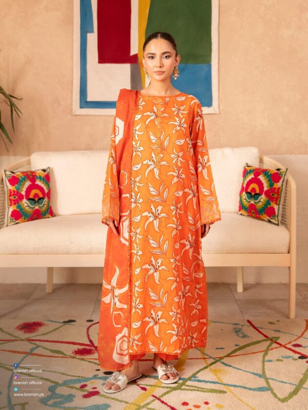 100% Original Gull Jee Karigari Lawn 3pc - Image 5