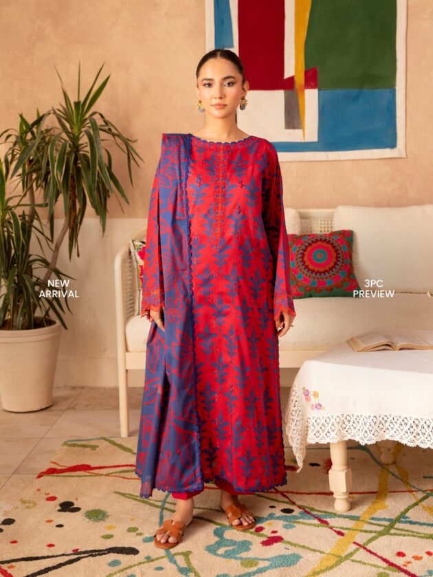 100% Original Gull Jee Karigari Lawn 3pc - Image 6
