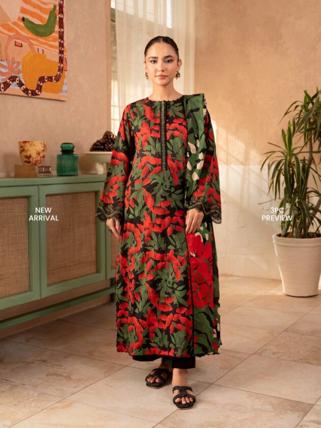 100% Original Gull Jee Karigari Lawn 3pc - Image 12