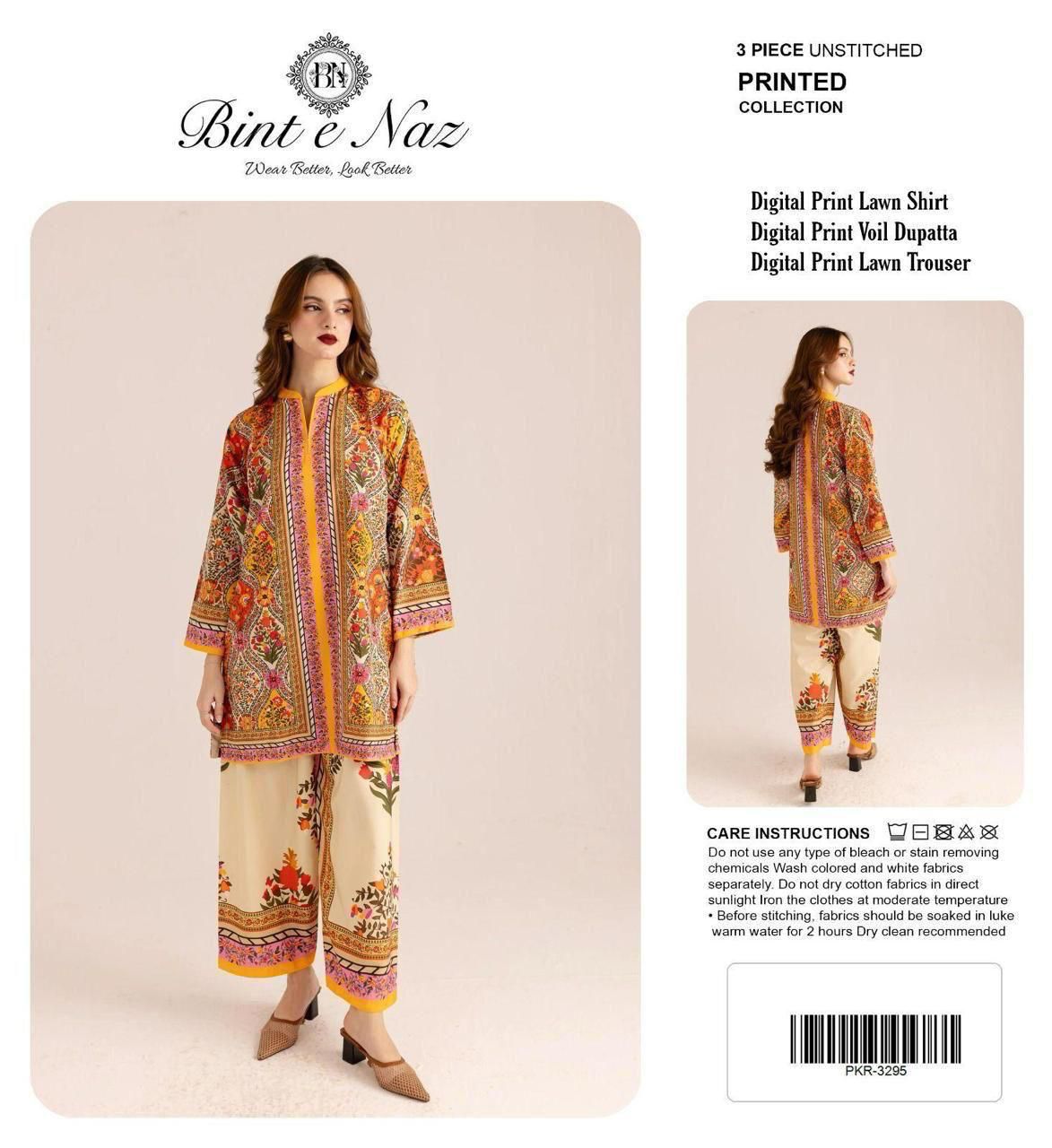 Sunset Glow – Luxury Digital Printed 3-Piece Lawn