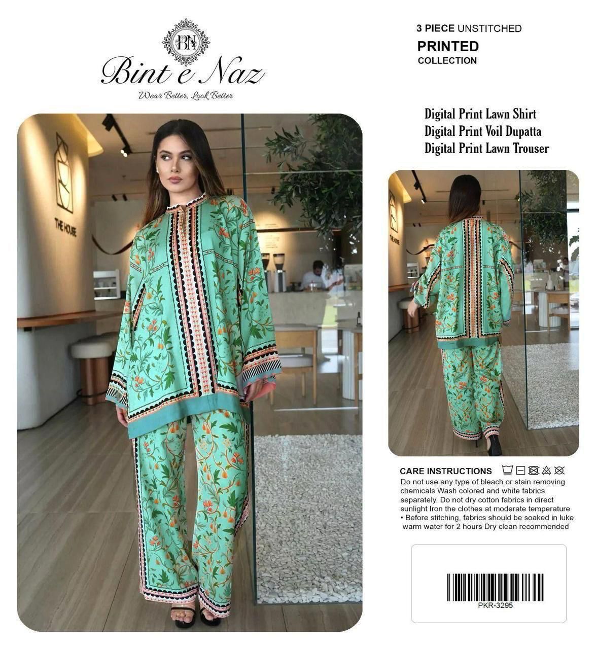 Cerulean Tropic – Luxury Digital Printed 3-Piece Lawn
