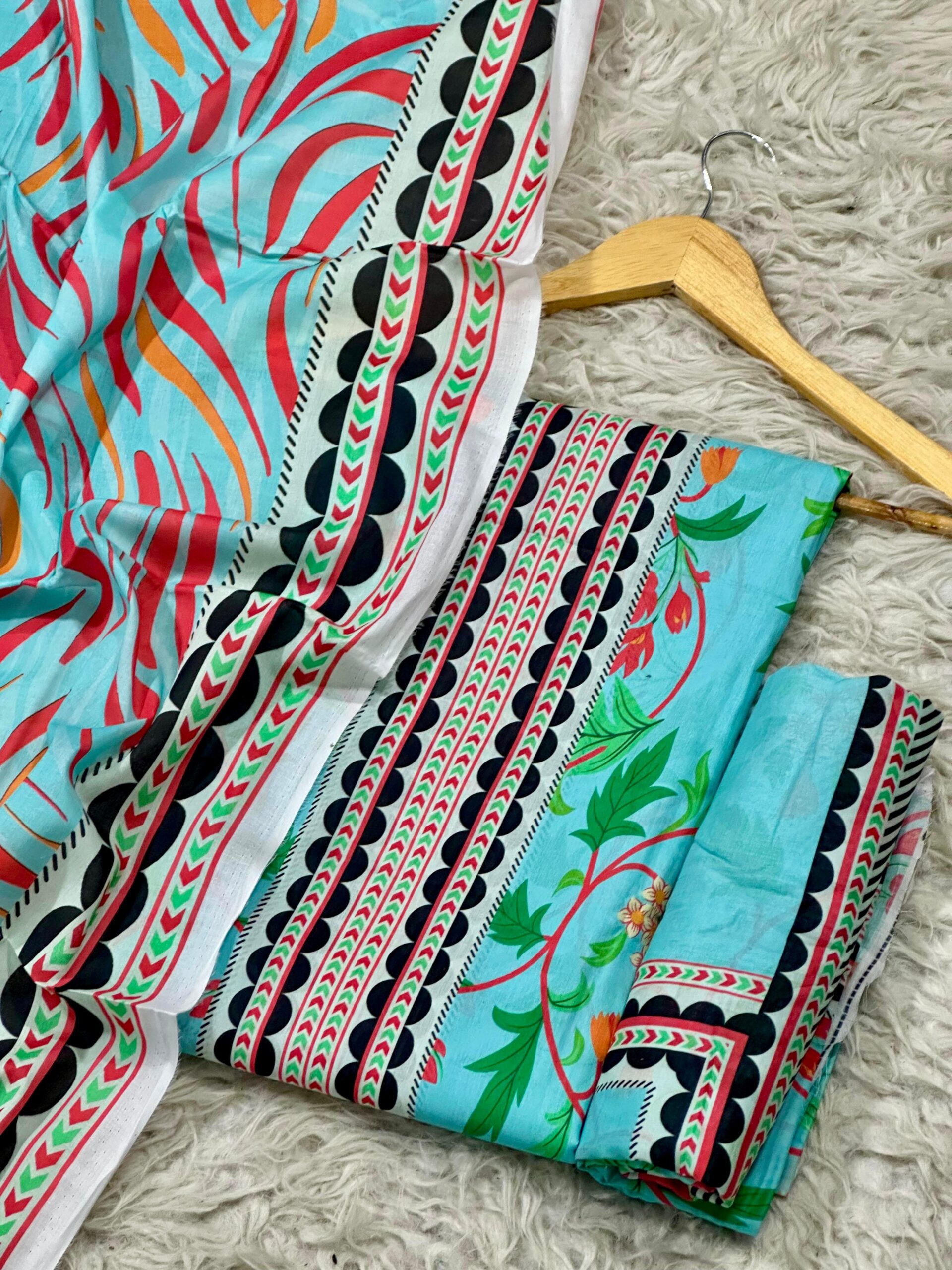 Cerulean Tropic – Luxury Digital Printed 3-Piece Lawn - Image 2