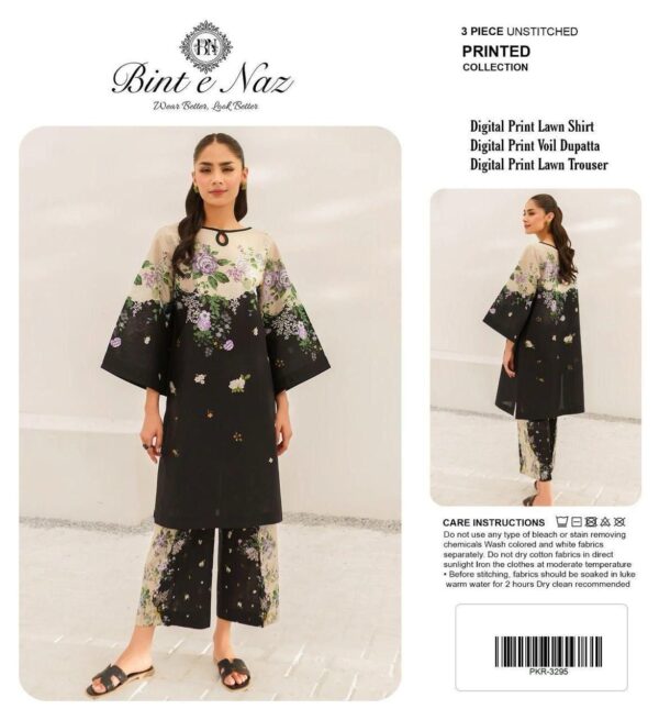 Midnight Rose – Luxury Digital Printed 3-Piece Lawn