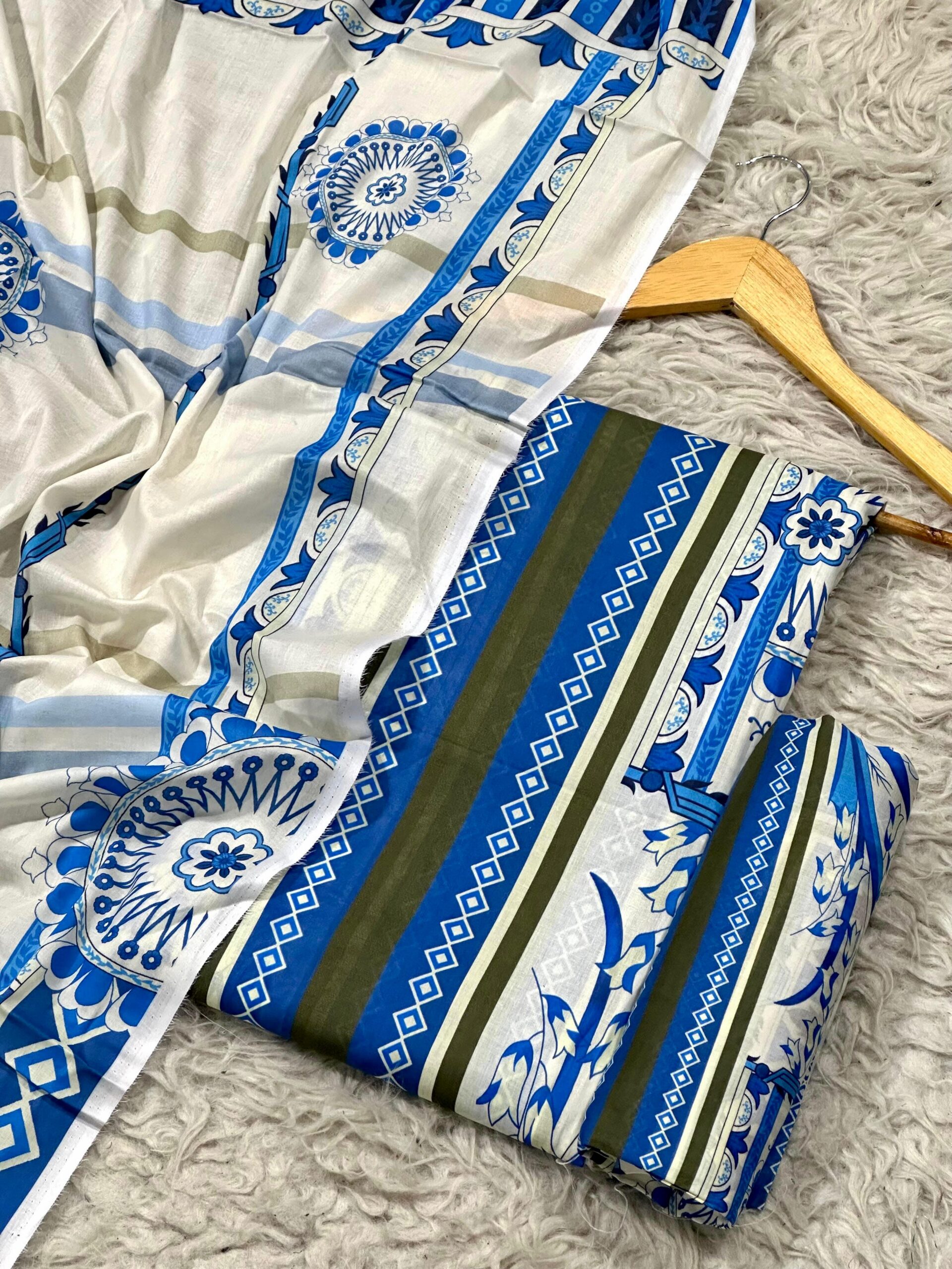 Azure Heritage – Luxury Digital Printed 3-Piece Lawn - Image 2