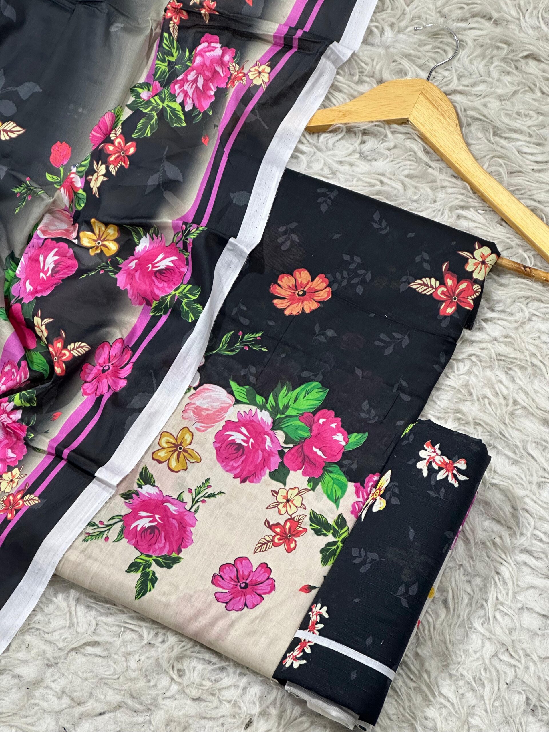 Midnight Rose – Luxury Digital Printed 3-Piece Lawn - Image 2