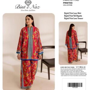 Scarlet Vivid – Luxury Digital Printed 3-Piece Lawn