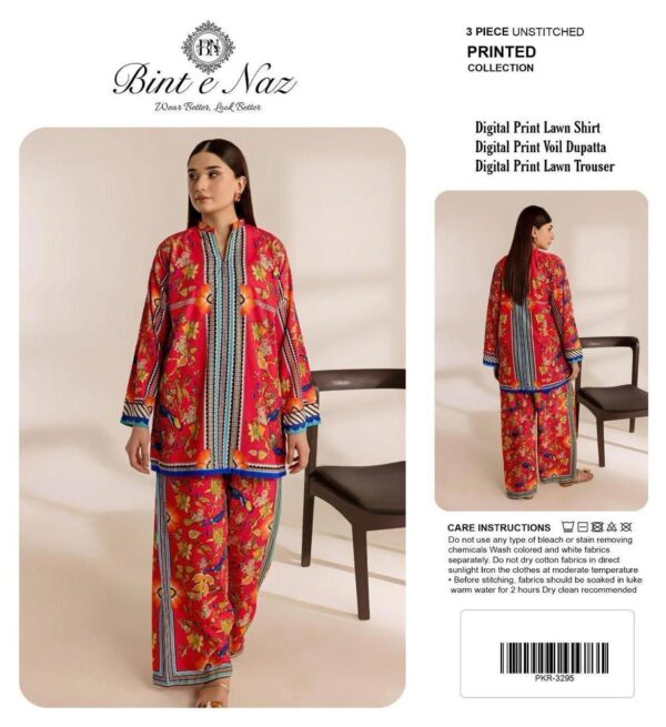 Scarlet Vivid – Luxury Digital Printed 3-Piece Lawn