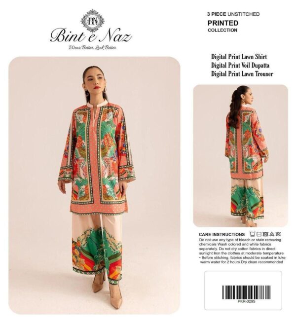 Coral Whimsy – Luxury Digital Printed 3-Piece Lawn
