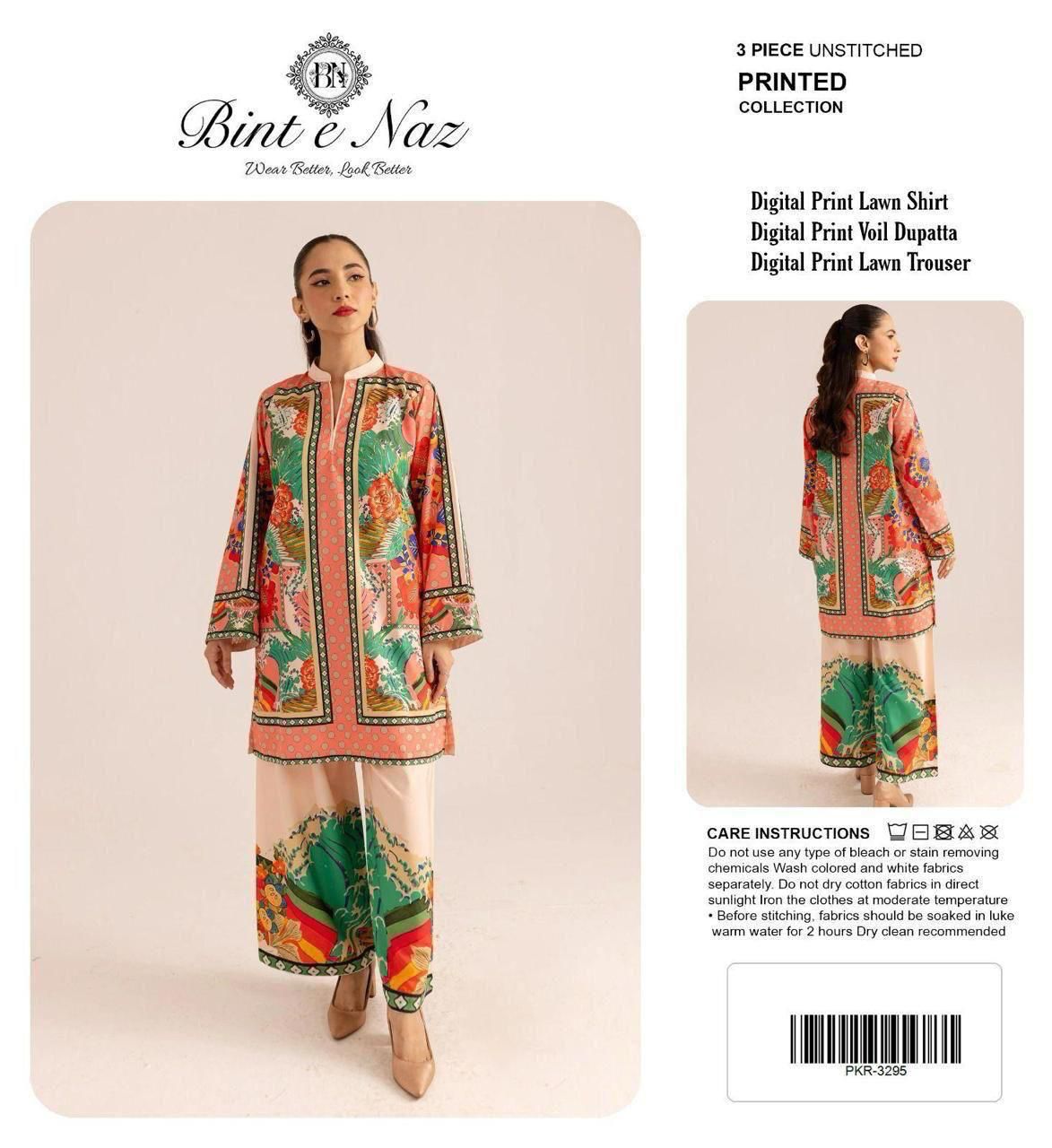 Coral Whimsy – Luxury Digital Printed 3-Piece Lawn