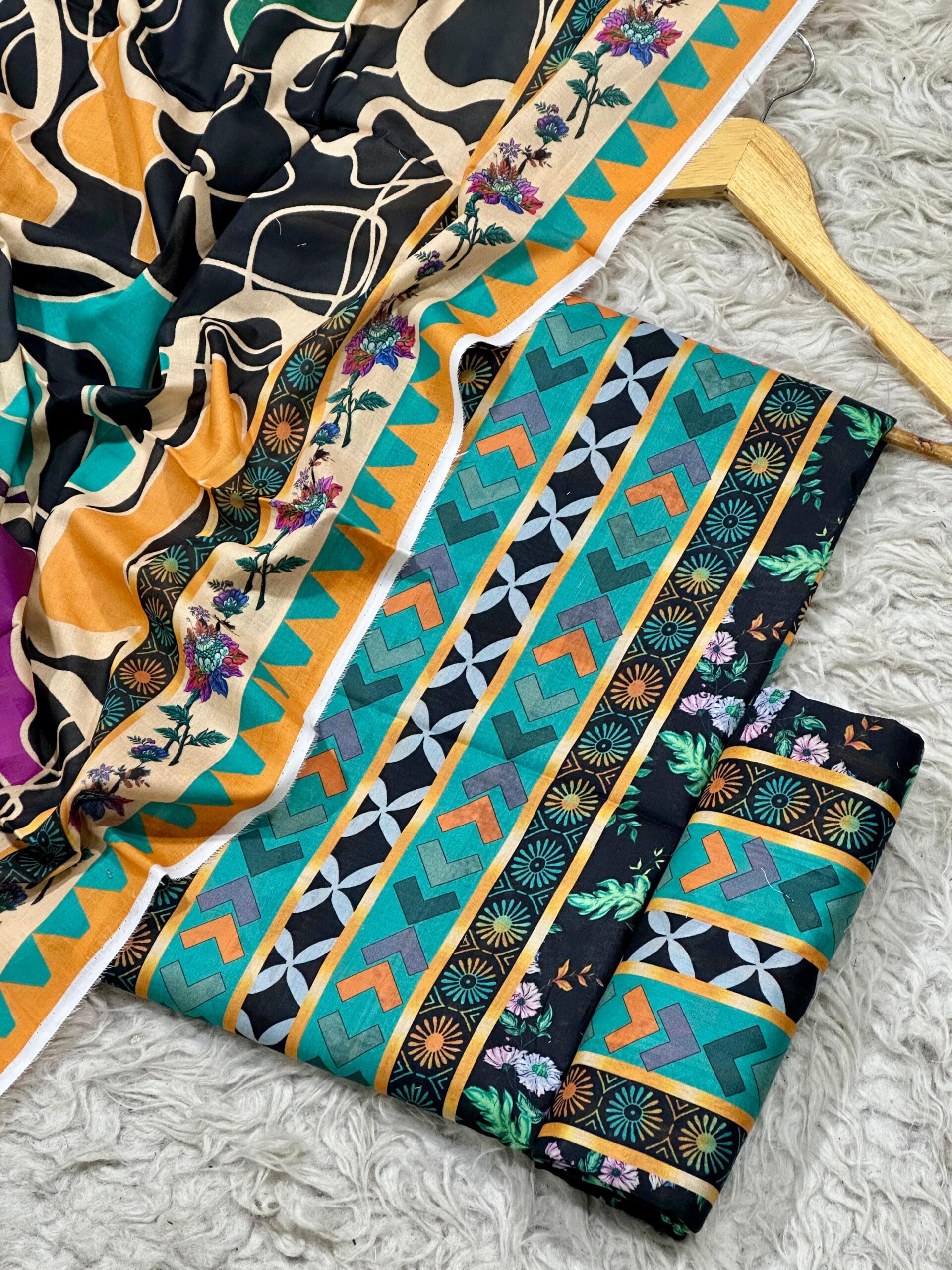Obsidian Geo – Luxury Digital Printed 3-Piece Lawn - Image 2